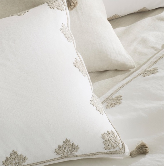 BNWT- Brookside KING Shams-FLAX color - Picture 3 of 3